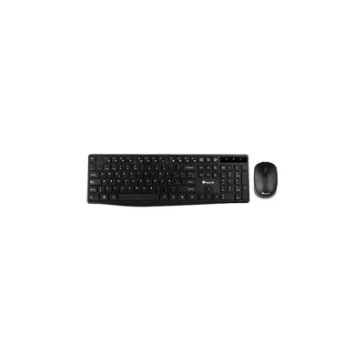 Tastiera e mouse wireless NGS 2,4 GHz Francese AZERTY 12 tasti multimediali 1200 dpi Colore nero
