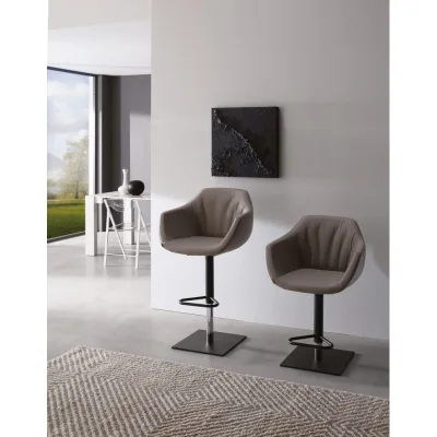 Ozzio Sgabello girevole Nemo art. S554 con struttura in metallo e seduta in tessuto