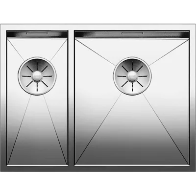 Blanco | Lavello una vasca DX con vaschetta ZEROX 340/180-U 1517255 in acciaio inox da 58.5x44 cm - Sottotop