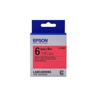 Epson ORIGINALE Nastro fondo Pastello Rosso per testo Nero 6/9 LK-2RBP LW 300
