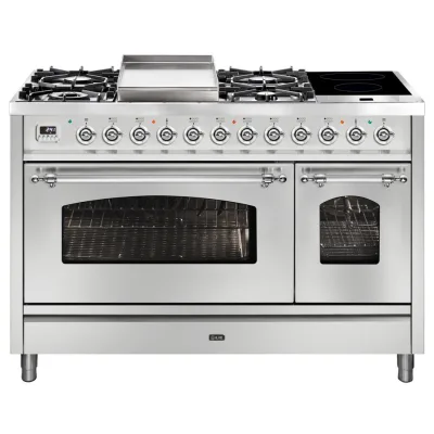 Ilve Cucina P12N da incasso Nostalgie P12FIDNE3 doppio forno e piano cottura 6 fuochi con fry top e dual e 2 zone induzione d - IN PROMOZIONE FINO AL 6/07