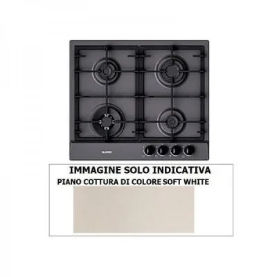 Blanco Piano cottura a gas EXCLUSIVE 6x5-4 1046154 finitura soft white da 58 cm