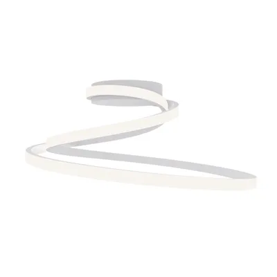 Plafoniera LED bianca contemporanea in alluminio, 40W, CCT, 50x22cm