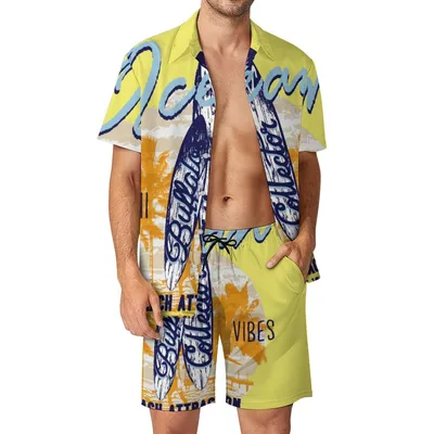 Completo da uomo con camicia e pantaloncini