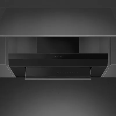 Smeg S Cappa aspirante integrata KSGT74BLV finitura nero opaco da 75 cm