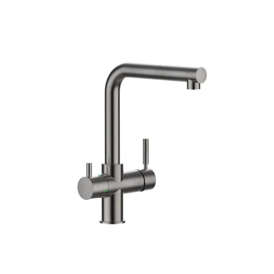 ProAcqua Miscelatore doppio comando a 5 vie OMIN 1801086 finitura nichel spazzolato - con set depuratore