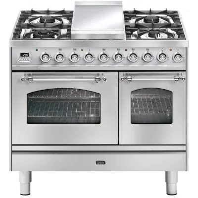 Ilve Cucina PD10N da incasso Nostalgie PD10FDNE3 doppio forno e piano cottura 6 fuochi con fry top e dual da 100 cm - PROMOZIONE ATTIVA FINO AL 19/10
