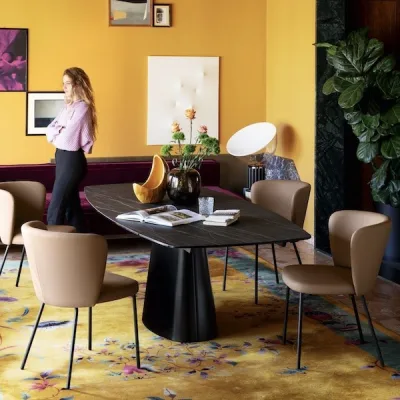 Connubia Tavolo allungabile Ellisse CB4858-S 165 con struttura in metallo e piano in ceramica da 165(240)x100 cm - IN PROMOZIONE FINO ALL' 11/07