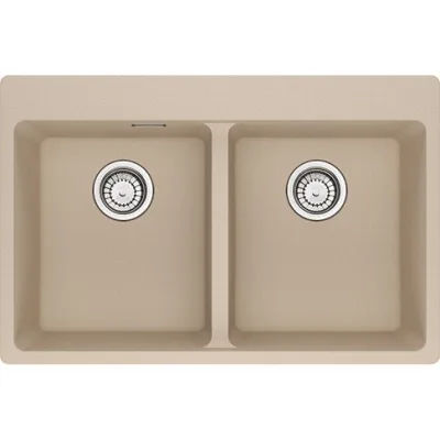 Franke: Lavello due vasche Vasche Sopratop Centro MRG 620-34-34 FTL 114.0661.697 finitura fragranite avena da 76x50 cm