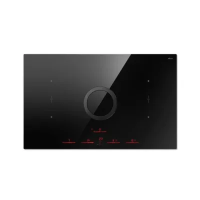 Elica Piano cottura a induzione con cappa NIKOLATESLA SWITCH EVO BL/A/83 PRF0196328 in vetro nero da 83 cm
