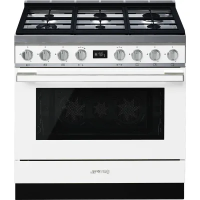 Smeg S Cucina CPF9GPWH con forno pirolitico termoventilato e piano cottura gas finitura bianco da 90x60 cm - PROMOZIONE ATTIVA FINO AL 19/10