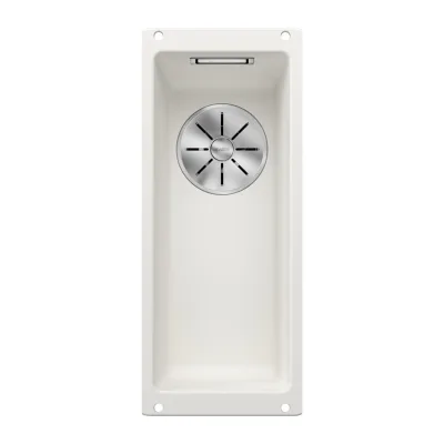 Blanco Lavello a una vasca SUBLINE 160-U Total Black 2523400 finitura bianco da 19x46 cm - Sottotop