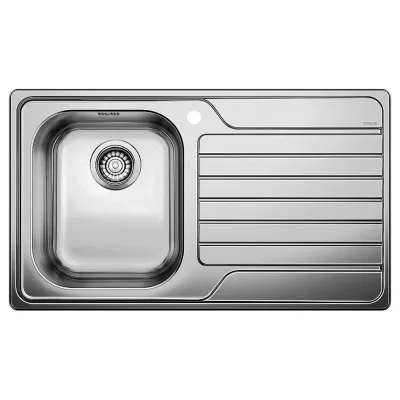 PRONTA CONSEGNA - Blanco Lavello una vasca con gocciolatoio dx DINAS 45 S 1328103 in acciaio inox da 86x50 cm - Sopratop