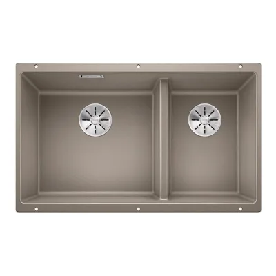 PRONTA CONSEGNA - Blanco | Lavello due vasche SUBLINE 430/270-U 1523158 finitura tartufo da 75.5x46 cm - Sottotop