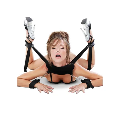 Bondage Master set blocco posizioni nero regolabile ideale per BDSM e fetish