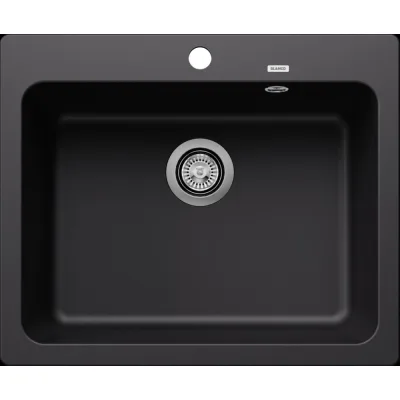 Blanco | Lavello una vasca NAYA 6 1525941 finitura nero da 61.5x51 cm - Sopratop