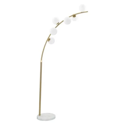 LAMPADA DA TERRA GLAMY ARC 6 LUCI CM 130X45X220-246