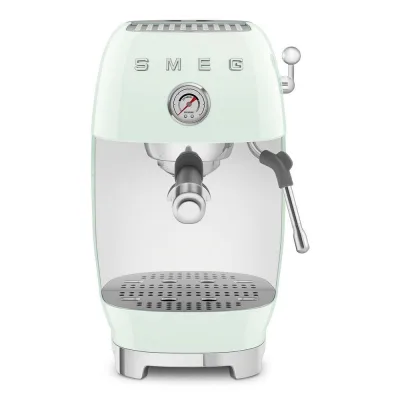 PRONTA CONSEGNA - Smeg Macchina da caffè espresso manuale con estrazione a freddo ECF03PGEU finitura verde pastello