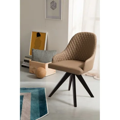 Ozzio Poltroncina Olimpia art. S053 con struttura in legno e seduta in tessuto