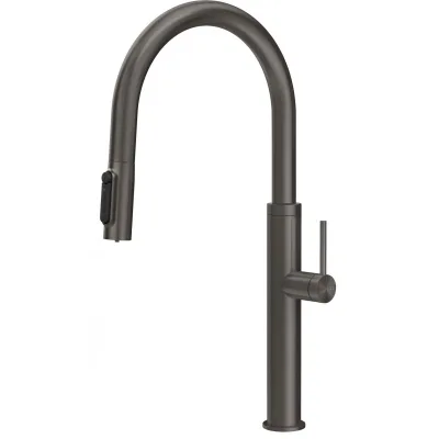 Gessi Miscelatore monocomando Flessa 60822 707 finitura Black Metal Brushed PVD