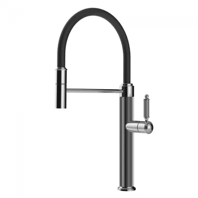 Gessi Miscelatore semi pro monocomando con doccetta estraibile Venti20 60634 031 finitura cromato
