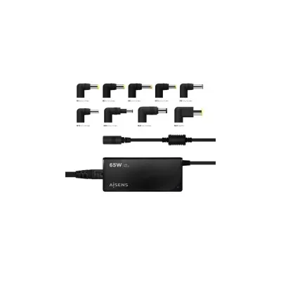 Caricatore Aisens Multitensione Automatico Universale per Laptop 65W con 9 Connettori + USB-A