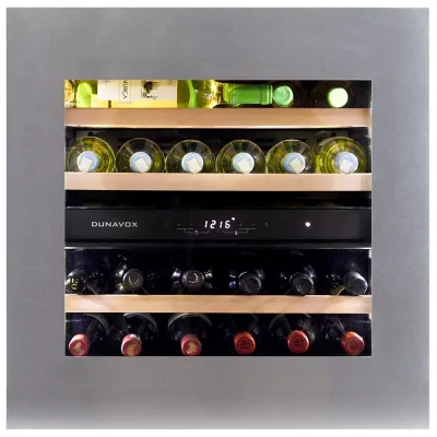 PRONTA CONSEGNA - Dunavox Cantina vino a incasso Glance-25 DAVG-25.63DSS.TO finitura acciaio inox da 59.2 cm - PROMO FINO ESAURIMENTO SCORTE
