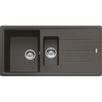 Franke: Lavello una vasca con vaschetta e gocciolatoio Boston Incasso BFG 651 114.0714.177 finitura grigio ardesia da 97x50 cm