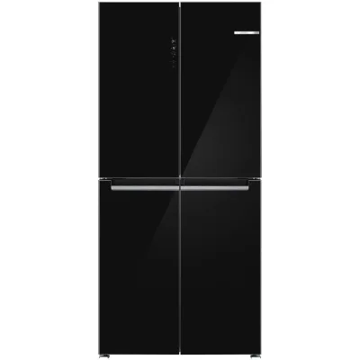 Bosch Frigorifero side by side cross door a libera installazione KMC85LBEA finitura vetro nero da 85 cm