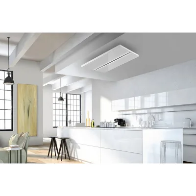 Airone Cappa a soffitto Verdi finitura vetro bianco da 90 cm