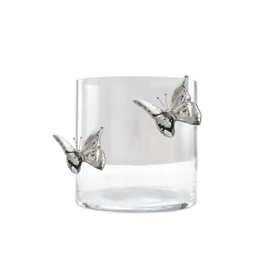 Adriani & Rossi Vaso Illusion butterfly con due farfalle in ceramica