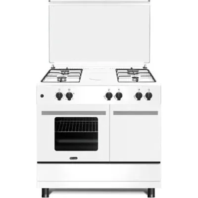De Longhi Cucina a libera installazione DL964GWB a 4 fuochi e forno a gas finitura bianco da 90 cm