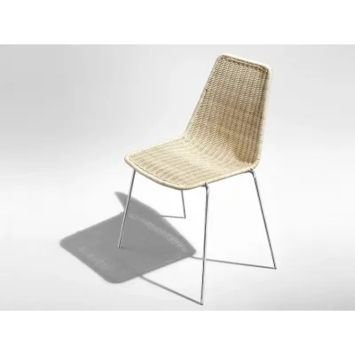 Horm Sedia Sin art. YE0000 con struttura in metallo e seduta in rattan