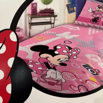 Copriletto leggero Minnie Disney in Cotone panama Singolo X635