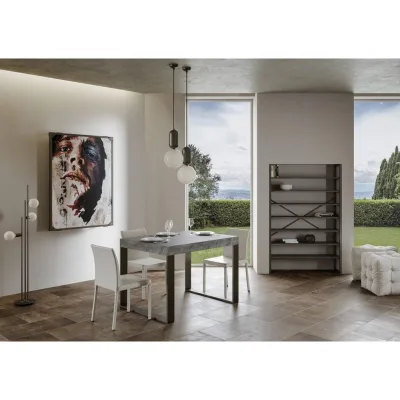Itamoby Tavolo allungabile Tecno Premium in nobilitato e talaio in ferro da 130(390)x90 cm