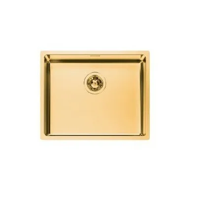 Foster Lavello una vasca 2155 059 finitura acciaio PVD gold da 54x44 cm - IN PROMOZIONE FINO AL 30/06