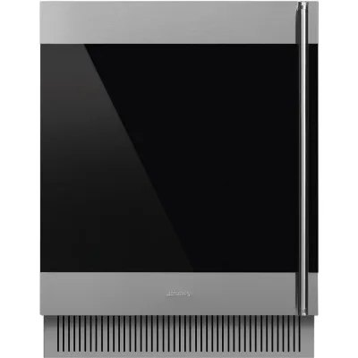 Smeg Cantina vini sottotop CVI338LX3 finitura vetro silver da 60 cm - Cerniera a sinistra