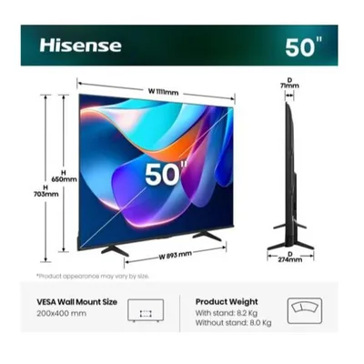 50 A69S 4K UHD SMART VIDAA 50A69S