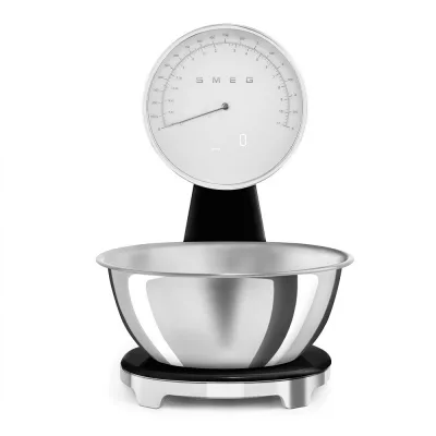 PRONTA CONSEGNA - Smeg Bilancia da cucina analogica e digitale KSF01BLWW finitura nero