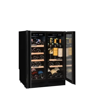 Avintage Cantinetta vino sottopiano da incasso e libera installazione AVU49DPB1 finitura inox/nero da 60 cm