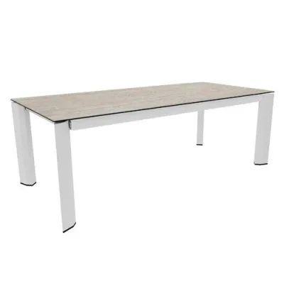 Calligaris OUTLET Tavolo allungabile Delta CS4097-R 180 con struttura in metallo P94 e piano in impiallaciato P201 da 180x100