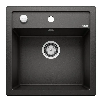 PRONTA CONSEGNA - Blanco | Lavello una vasca DALAGO 5 1525871 finitura nero da 51.5x51 cm - Sopratop