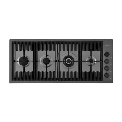 Foster Piano cottura a gas 7681 006 finitura acciaio PVD gun metal da 111 cm - IN PROMOZIONE FINO AL 30/06
