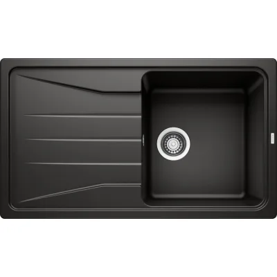 Blanco Lavello una vasca con gocciolatoio SONA 5 S 1525972 finitura nero da 86x50 cm - Sopratop