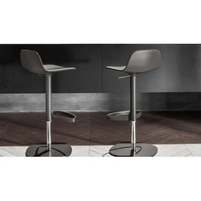 Bonaldo Sgabello Bonnie H 53/73 con base girevole in metallo e seduta in polipropilene