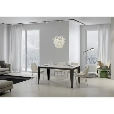 Itamoby Tavolo allungabile Flame Evolution in nobilitato e talaio in ferro antracite da 180(440)x90 cm
