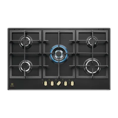 PRONTA CONSEGNA - Electrolux | Piano cottura a gas Slim Profile KGS9536RN finitura nero da 86 cm