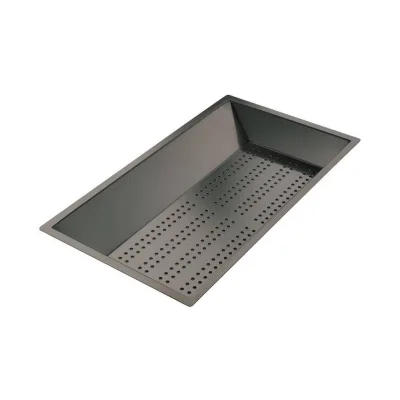 Foster Vaschetta forata 8151 006 finitura acciaio PVD gun metal da 38x21.5 cm