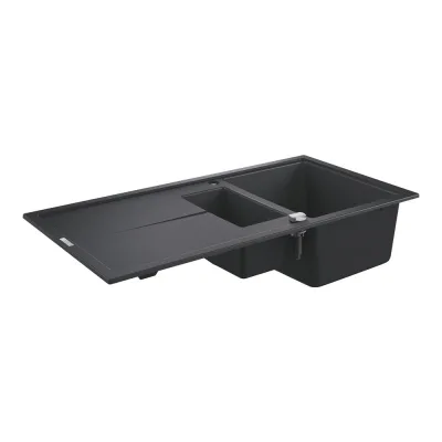Grohe Lavello una vasca con vaschetta e gocciolatoio reversibile 31642AP0 finitura granite black da 100x50 cm