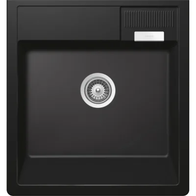 Schock Lavello una vasca da appoggio KALLIO M100 KALM100M75 finitura nero opaco da 59.8x63 cm
